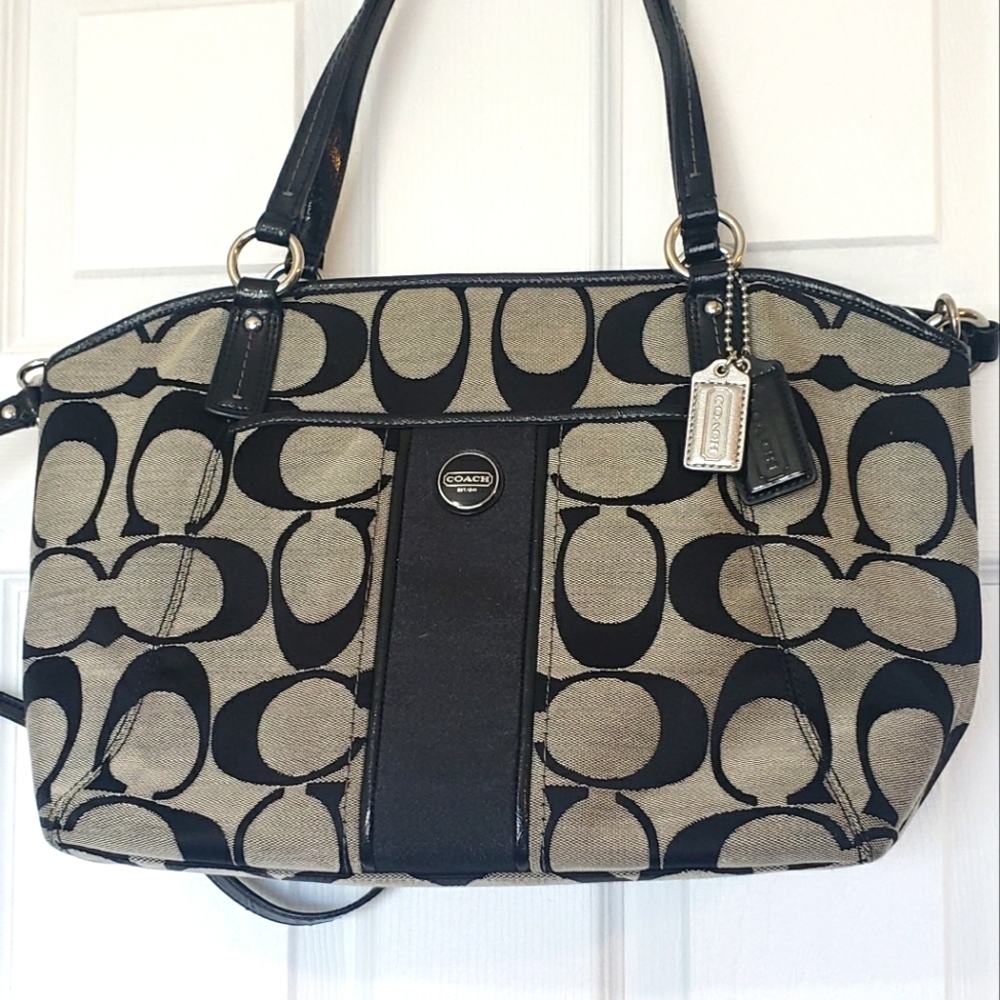 Coach 2013 Signature Large Shoulder Tote Bag - EUC #125